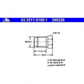 ATE Tappo per pompa freno 03.3517-5100.1