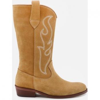 Botas de niña en estilo campero de la marca Eli 1957, elaboradas en piel serrana y con detalle de bordado