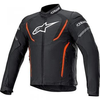 Alpinestars Chaqueta T-Jaws V3 Waterproof Negra con Detalles Rojos Fluo