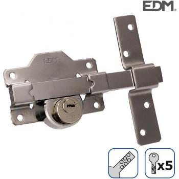 Cerrojo de seguridad color níquel incluye 5 llaves de seguridad modelo 85191