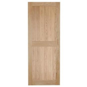 Internal Bead & Butt Rustic Framed Ledged Solid Oak Door 2ft0 x 6ft6