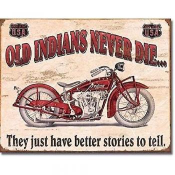 Plaque Murale Vintage Garage Moto Indien
