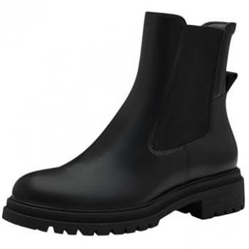 Tamaris Stiefeletten aus Leder mit elastischen Einsätzen, Größe 38