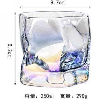 Copas de Vino y Whisky con Diseño de Papel Arrugado Japonés