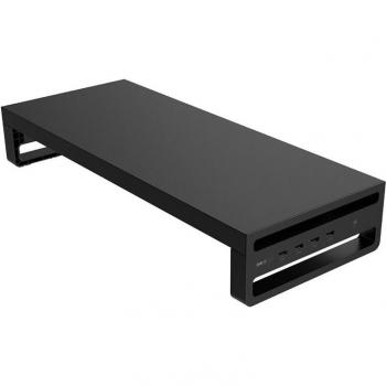 Soporte elevador de pantalla con hub USB 3.0 y cargador