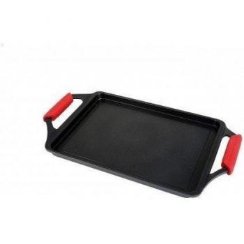 Plancha Asar Ecostone 37x25cm con Asas de Silicona para Vitrocerámica y Gas
