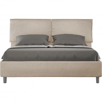Mados Letto Doppio Alzato 160x210 Sabbia Microfibra