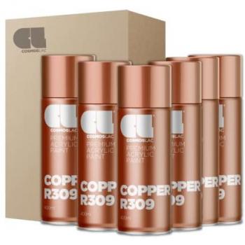 6 x Spray Acrílico Brillante R309 Cobre 400 ml