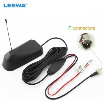 LEEWA Verstärkte Auto-Digital-TV-Antenne mit F-Stecker