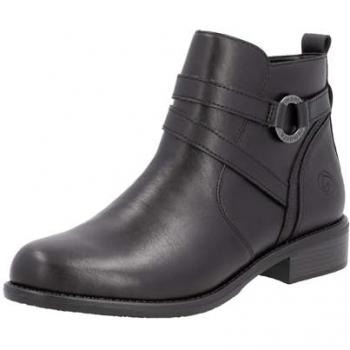 Stiefelette REMONTE Gr. 37, schwarz, Damen, Leder, Lederimitat, Schuhe, Businessschuh, Boots, Flats mit praktischem Innenreißverschluss, Topseller