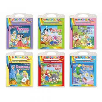 Colori magici: I tre porcellini-Peter Pan-Cappuccetto rosso-Biancaneve-Alice nel paese delle mervaglie-Cenerentola
