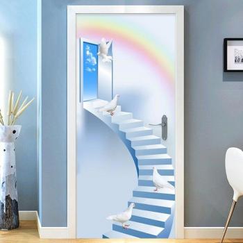 Kids' Bedroom Self-Adhesive Door Mural