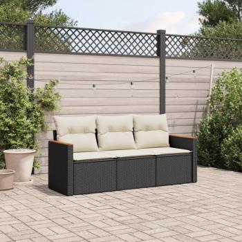3-Piece Patio Sofa Set with Cushions