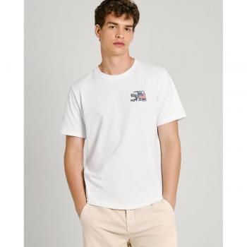 Pepe Jeans Men's Urban Graphic Tee Arshine, White, Size L
