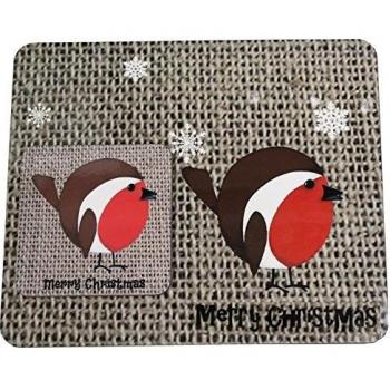 Yuletide Gift Set: Coaster & Place Mat – Robin
