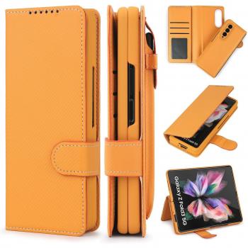Samsung Galaxy Z Fold 3 PU Leather Kickstand Case with S Pen Holder