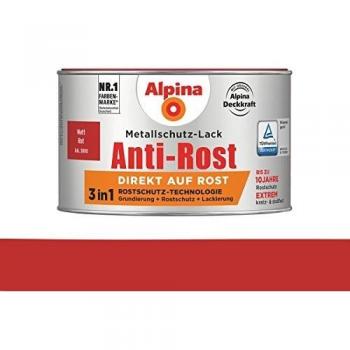 Alpina 3in1 Metallschutz-Lack, 300 ml, Rostschutz, RAL 3000 Rot