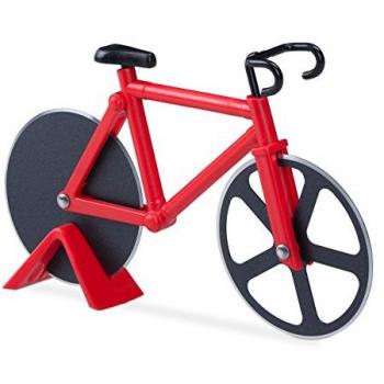Roter Pizzaschneider für Fahrräder – Marke Relaxdays