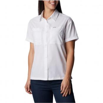 Columbia Women’s Silver Ridge Utility Short Sleeve Shirt en Blanco, Talla S