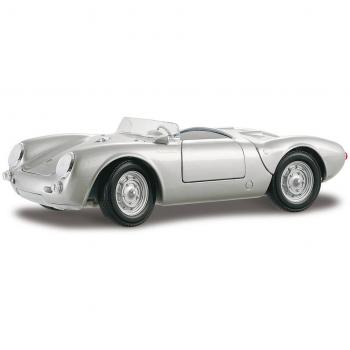 Maisto Porsche 550 A Spyder, Modellauto mit Federung, Maßstab 1:18, Türen und Motorhaube beweglich, Fertigmod