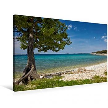 Martin Rauchenwald: CALVENDO Textil‑Leinwand 75 × 50 cm – Rovinj Strand (Querformat)
