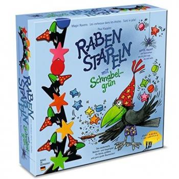 Raben Stapelspiel mit bunten Raben