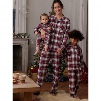 Festive Red Checkered Pajamas for Women