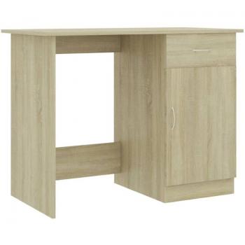 Bureau à tiroir en chêne Sonoma – 1 tiroir, 100 × 50 × 76 cm, bois d’ingénierie brun