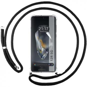 Fundas OnePlus 12R 5G Transparentes con Cordón Negro