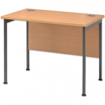 Sonix Traditional Return Desk Grey Legs W1000xD600xH720mm Beech