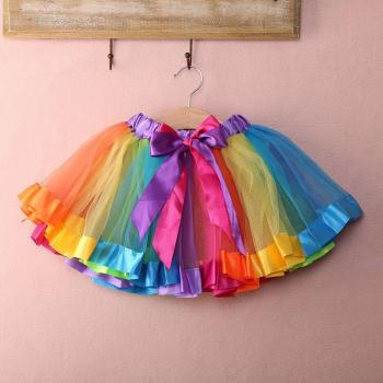Jupe TuTu d'Été Arc-en-Ciel pour Filles