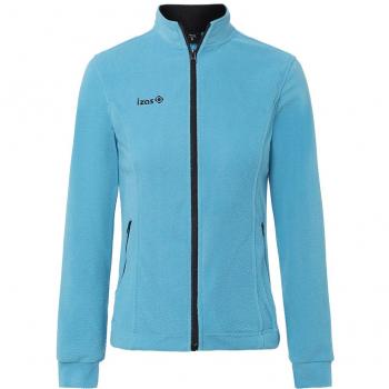Damenpolarfleece Jacke Wheeler von Izas – Türkis & Schwarz – S