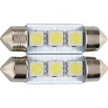 2x C5W 3 LED SMD 5050 36mm Xenon Weiß Deckenlampe