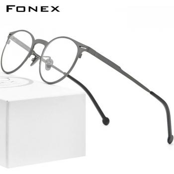 FONEX Men's and Women's Titanium Eyeglasses Frame 8510