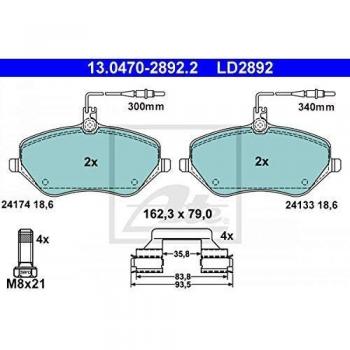 ATE 13.0470-2892.2 Kit pastiglie freni