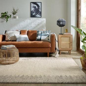 FLAIR RUGS Teppich Minerals Border in Beige
