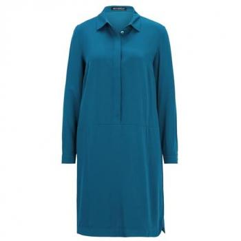 Hemdblusenkleid BETTY BARCLAY Betty Barclay Hemdblusenkleid mit Knopfleiste, Damen, Gr. 44, Normalgrößen, blau (magic blau)
