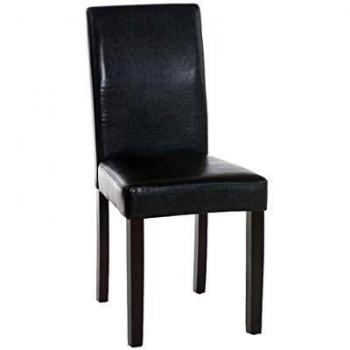 Silla Ina Simil Cuero en Negro y Marrón