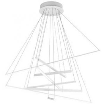 Lampadario Sospensione Moderna Dna Bianco LED 80W