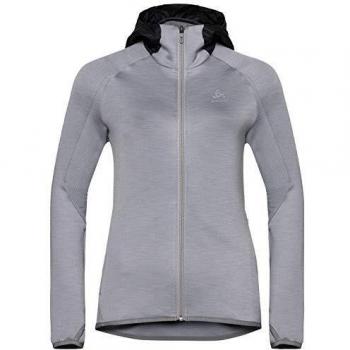Damen-Hoodie Katja Midlayer von Odlo – Betongrau Melange, M