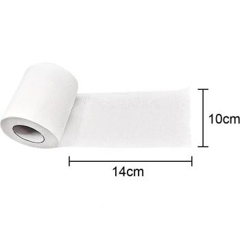 Papel higiénico de lujo blanco 2/4 rollos, 4 capas