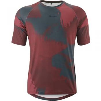 Gonso Herren Funktions-Radtrikot Masino kurzarm, leichtes MTB-Shirt in dunkelrot
