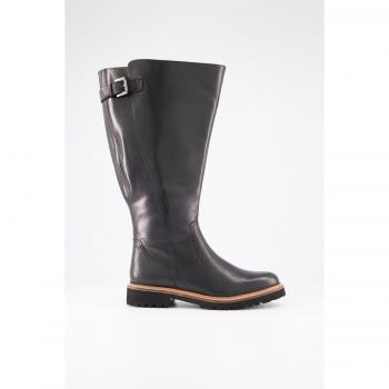 Stivali in pelle con gambale XL e larghezza H, Donna, Nero, Taglia 44