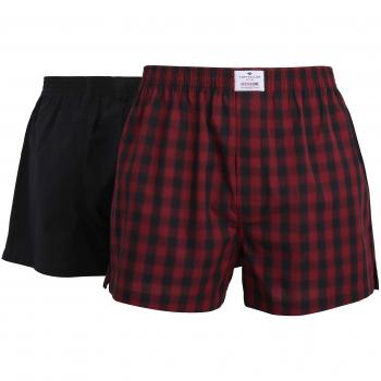 Tom Tailor Herren Boxershorts (rot‑kariert) – Packung à 2