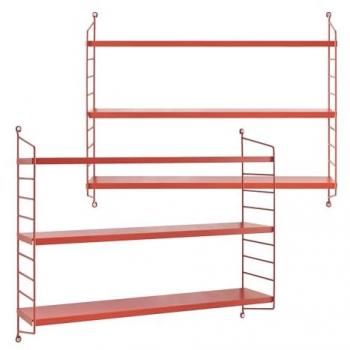 Rotes Wandregal Set Strängnäs, 2 Stück – En.Casa