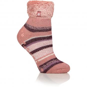 Women's Original Carina Stripe Lounge Socks with Turnover Top
