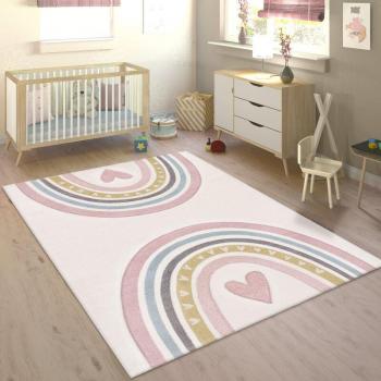 Cuscinetto di colori rosa e crema per il letto dei piccoli