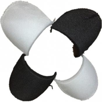 20 Pairs of White and Black Shoulder Pads