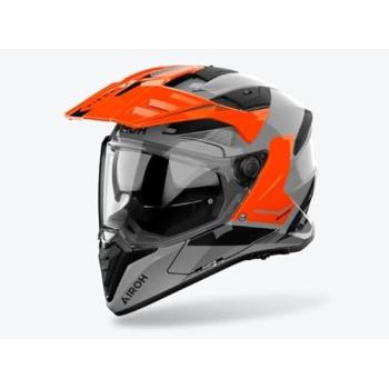 Casco Moto Airoh Bandit Tune Lucido Arancio-Grigio M