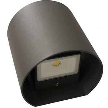 Eco-Light Dodd Round LED Exterior Wall Lamp, Anthracite, IP54 Rated